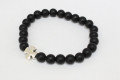 Bracelet for men, with semi-precious stones (Onyx) - Ref. 1249 B