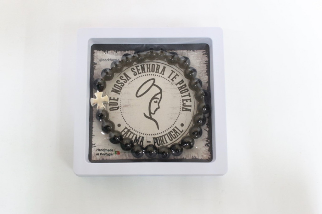 Pulseira para homem, com pedras semipreciosas (Ónix) - Ref. 1249