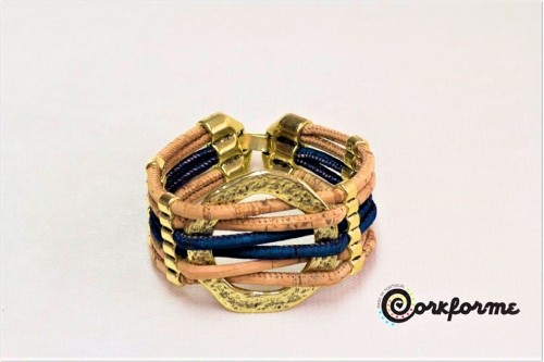 Pulseira de Cortiça Ref: 919 AC Dourado