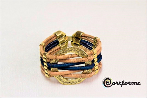 Pulseira de Cortiça Ref: 919 AC Dourado