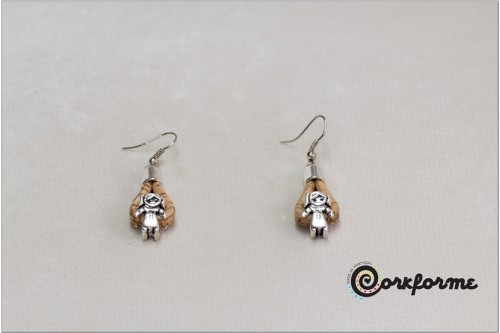 Cork Earrings Ref: 911 U1 Cork Earrings Ref: 911 U1